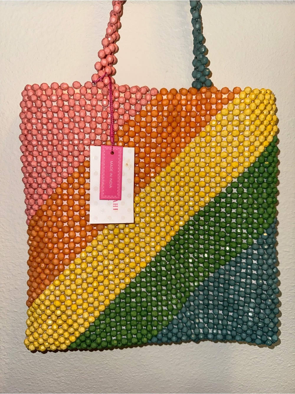 NWT Isaac Mizrahi New York beaded rainbow tote bag❤️ - Picture 3 of 10